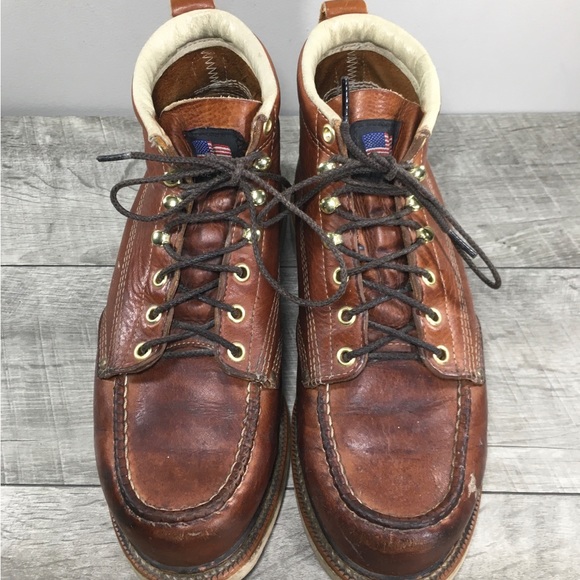 Field N Forest 8436 Independence Brown Leather Work Soft Toe Mens Boots Size 8 - Picture 3 of 10